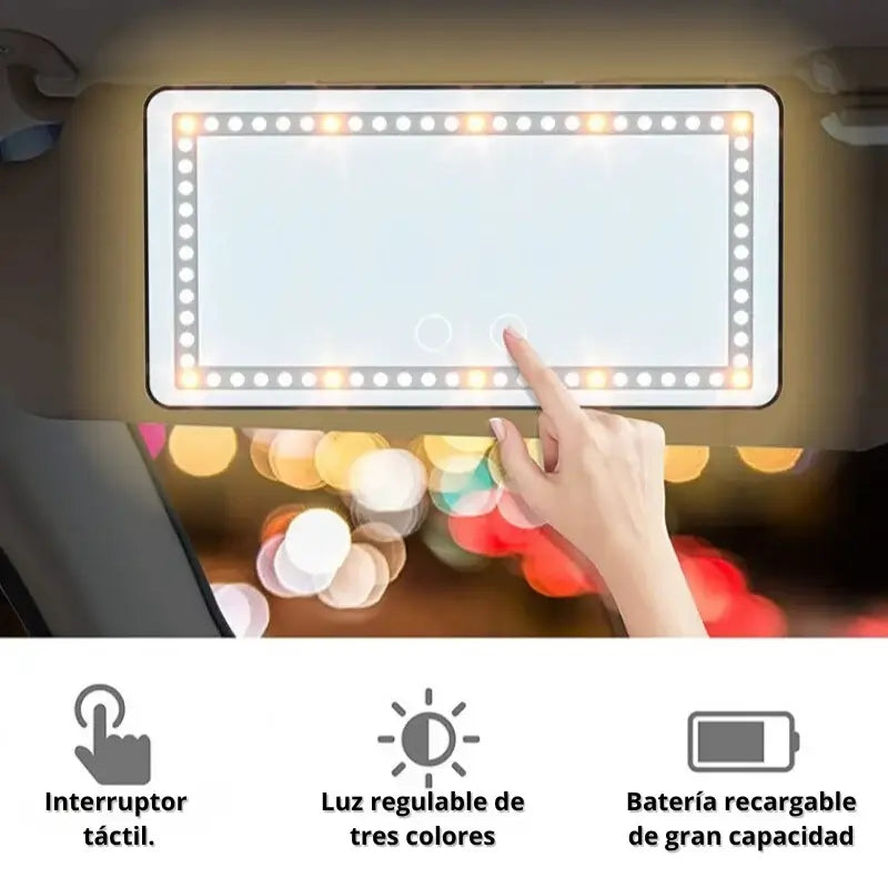 Espejo Led Para Carro GlowVanity®