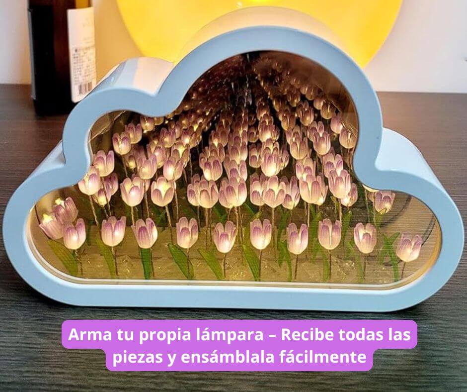 Espejo con Luz de Tulipanes