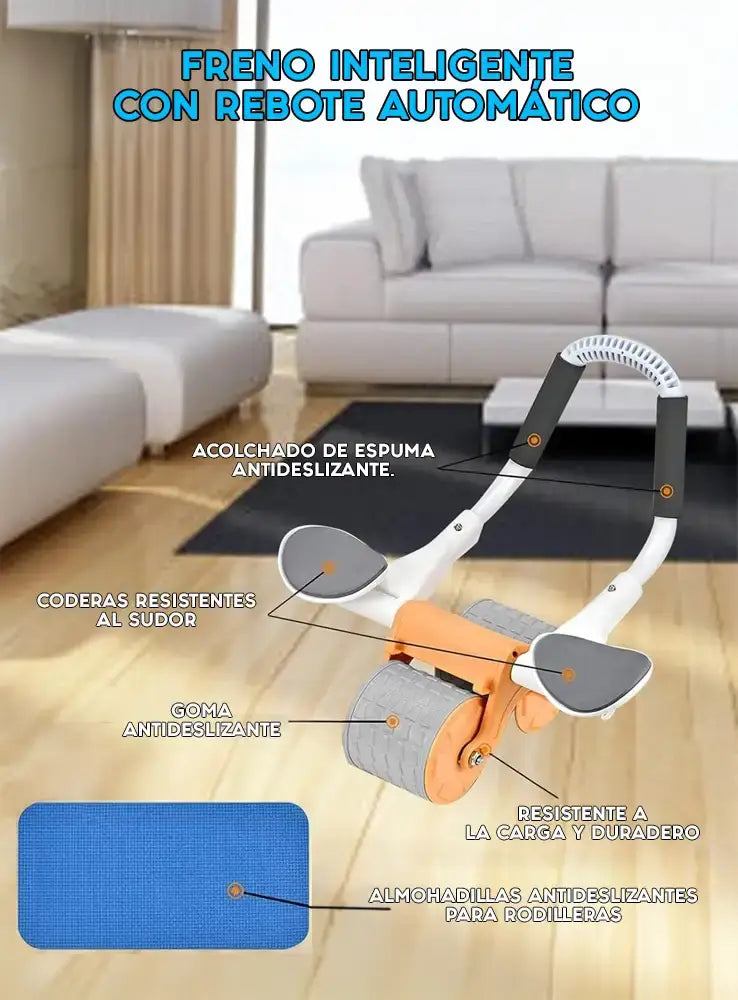 Rodillo Abdominal con Soporte y Rebote