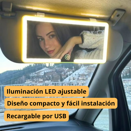 Espejo Led Para Carro GlowVanity®