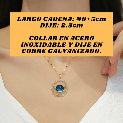 COLLAR SATURNO + CAJA REGALO